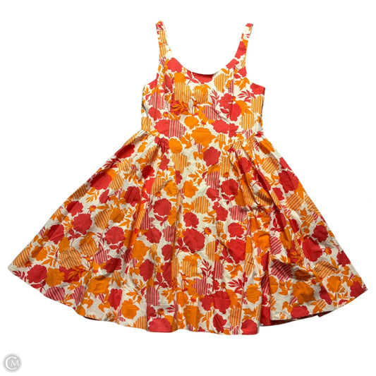 Dress Casual Midi By Anthropologie In Floral Print, Size: L