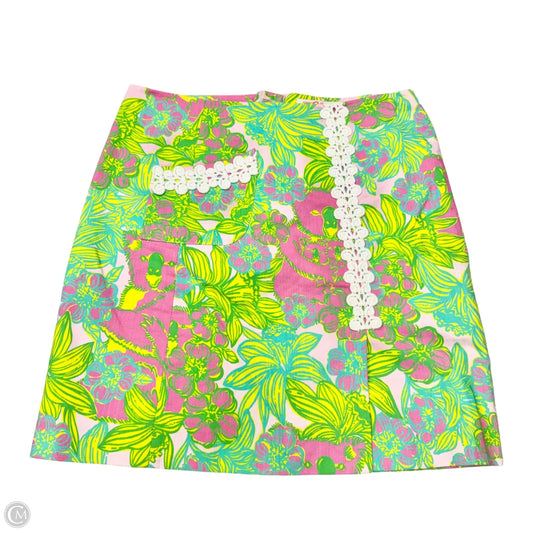 Skirt Designer By Lilly Pulitzer In Green & Pink, Size: 0