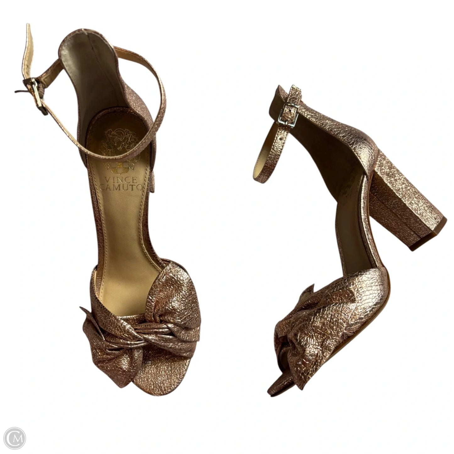 Sandals Heels Block By Vince Camuto In Rose Gold, Size: 6.5