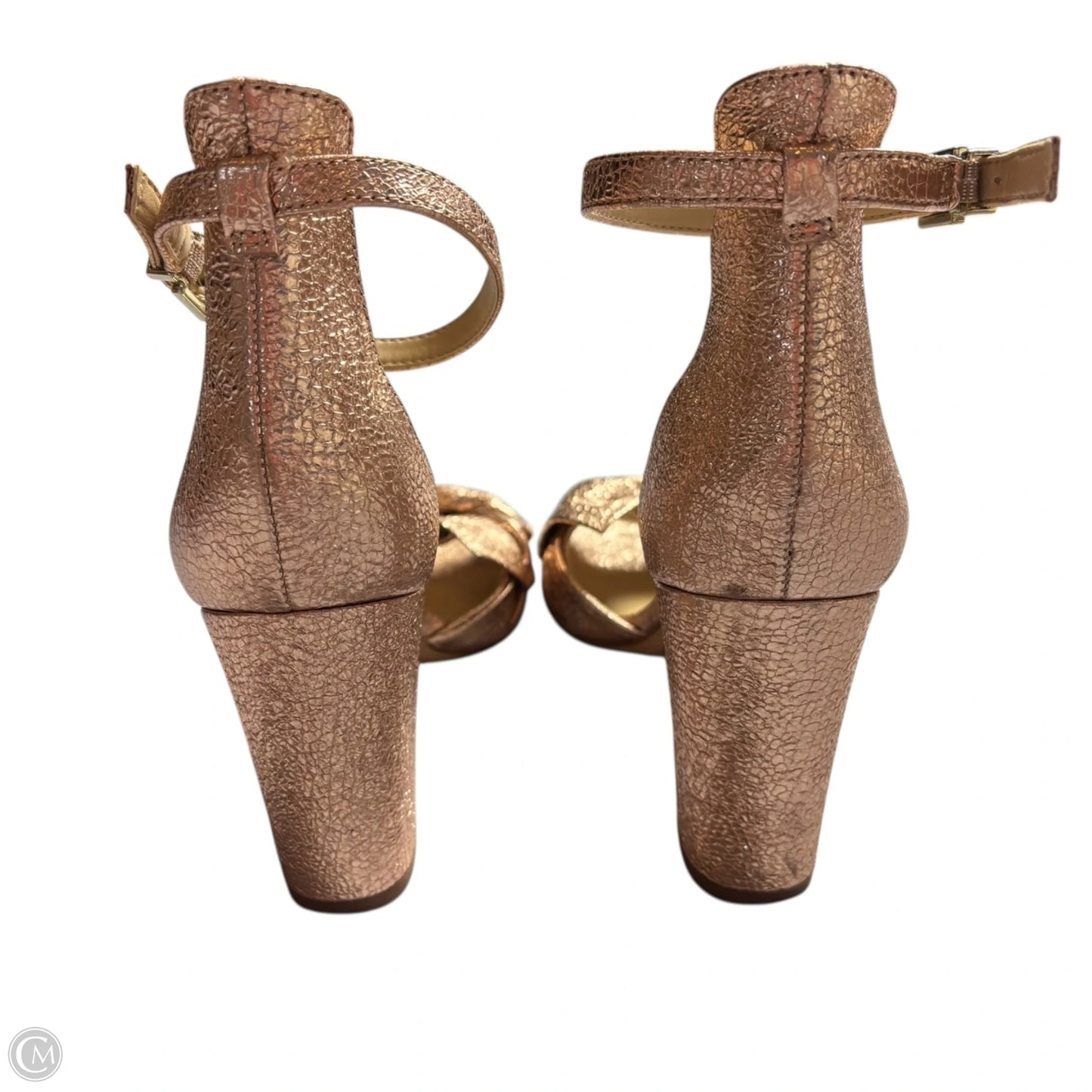 Sandals Heels Block By Vince Camuto In Rose Gold, Size: 6.5