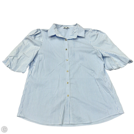 Top Short Sleeve By Patty Kim In Striped Pattern, Size: Xl