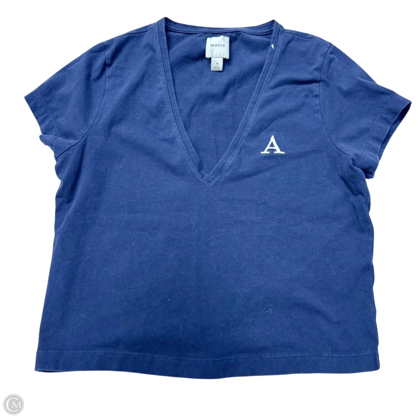 Top Short Sleeve By Maeve In Navy, Size: M