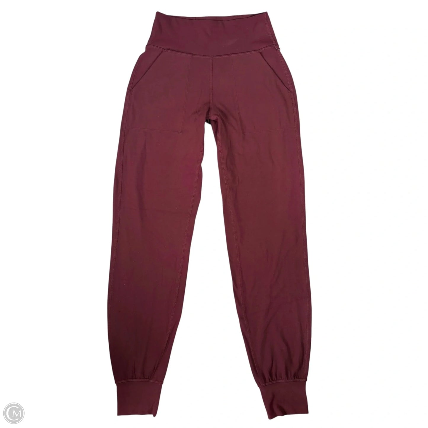 Athletic Pants By Lululemon In Maroon, Size: Xs