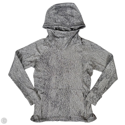 Athletic Top Long Sleeve Hoodie By Lululemon In Black & White, Size: S