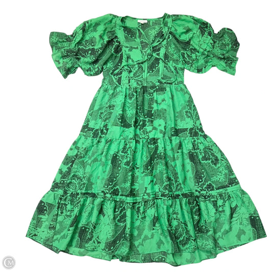 Dress Casual Maxi By Topshop In Green, Size: S