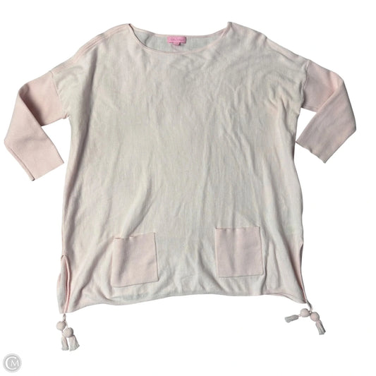 Top 3/4 Sleeve Designer By Lilly Pulitzer In Pink, Size: S