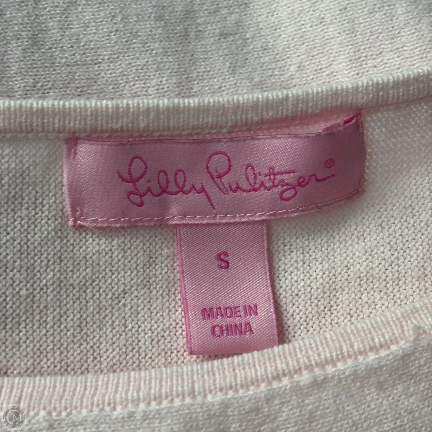 Top 3/4 Sleeve Designer By Lilly Pulitzer In Pink, Size: S