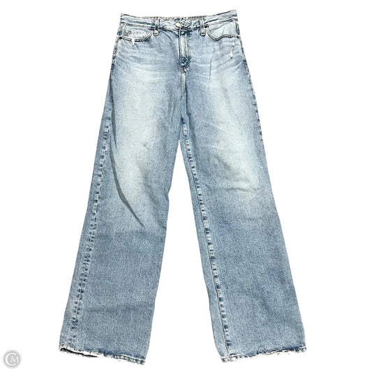 Jeans Wide Leg By Adriano Goldschmied In Blue Denim, Size: 6