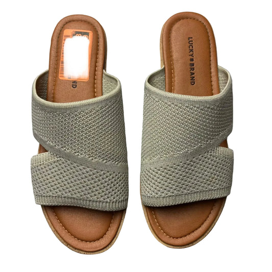 Sandals Flats By Lucky Brand In Grey, Size: 8.5