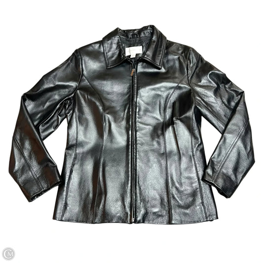 Jacket Leather By Worthington In Black, Size: M