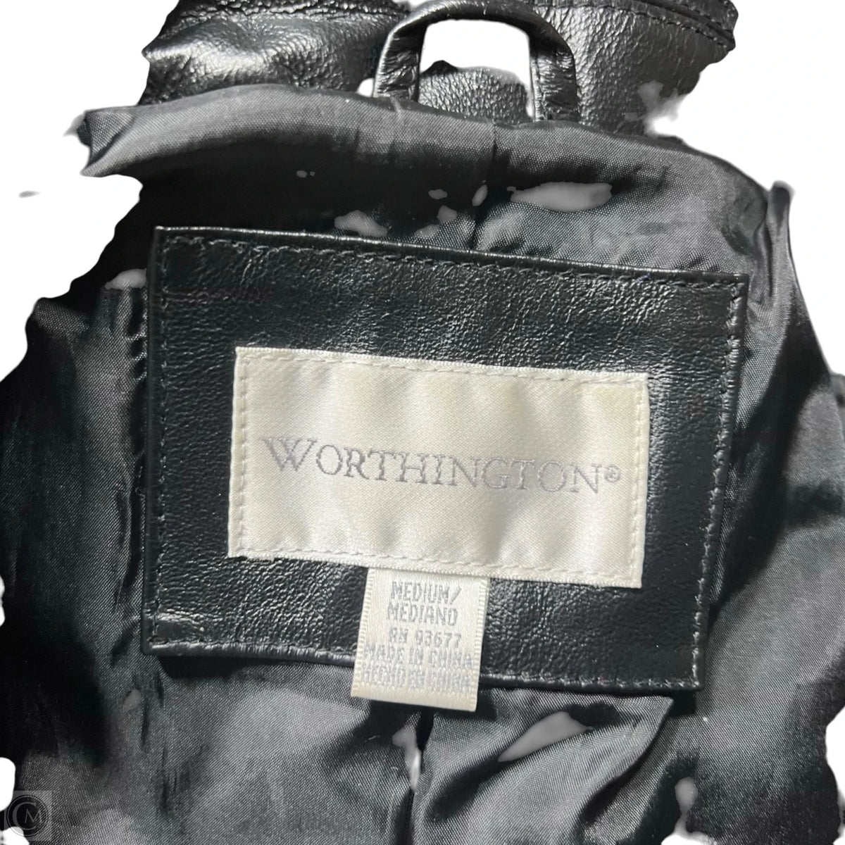 Jacket Leather By Worthington In Black, Size: M