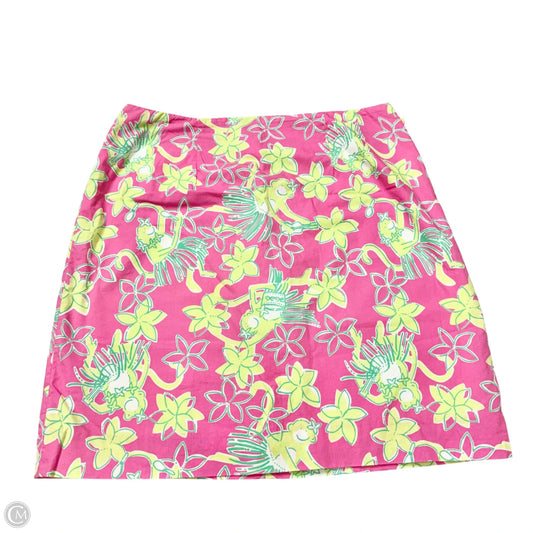 Skirt Designer By Lilly Pulitzer In Green & Pink, Size: 6
