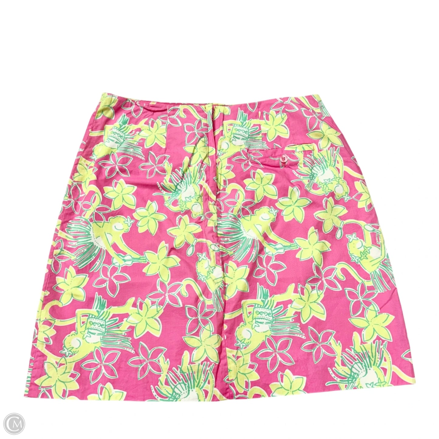 Skirt Designer By Lilly Pulitzer In Green & Pink, Size: 6