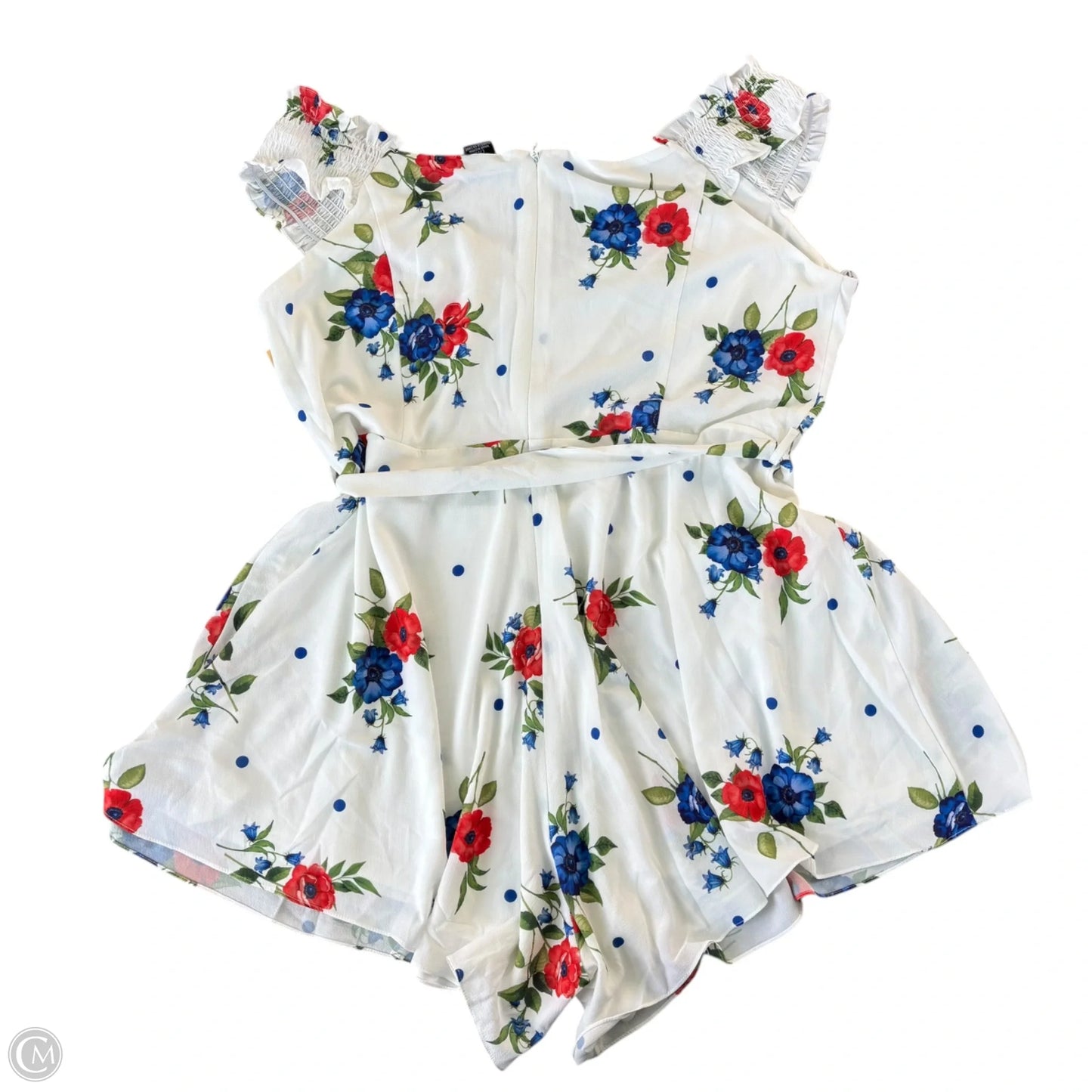 Romper By City Chic In Floral Print, Size: 2x