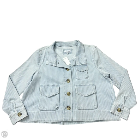 Jacket Denim By Loft In Blue Denim, Size: Xl