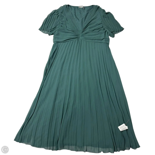 Dress Party Long By Asos In Green, Size: 1x