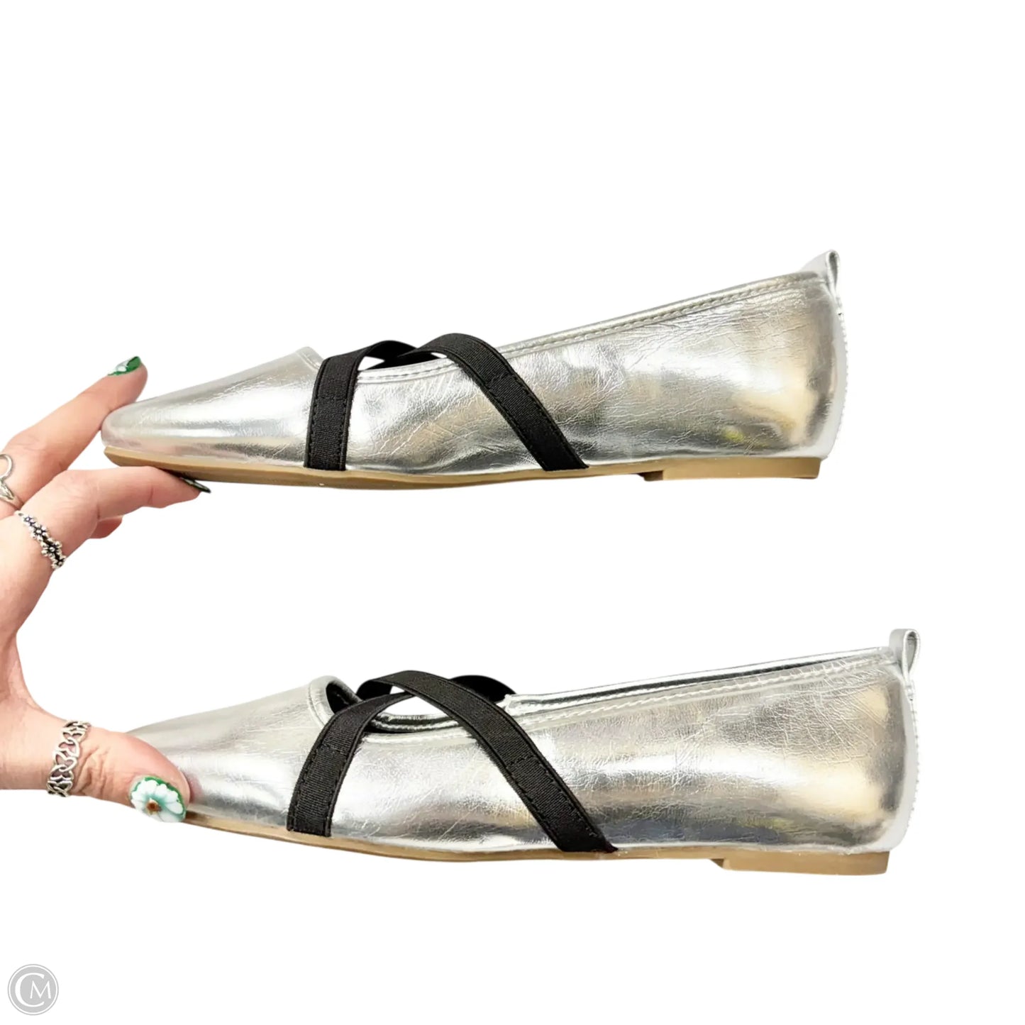 Shoes Flats By Rachel Roy In Silver, Size: 8