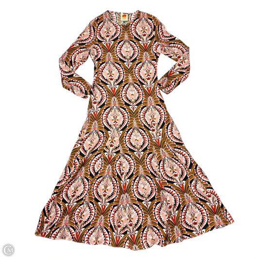 Dress Casual Maxi By Farm Rio In Brown & Pink, Size: S