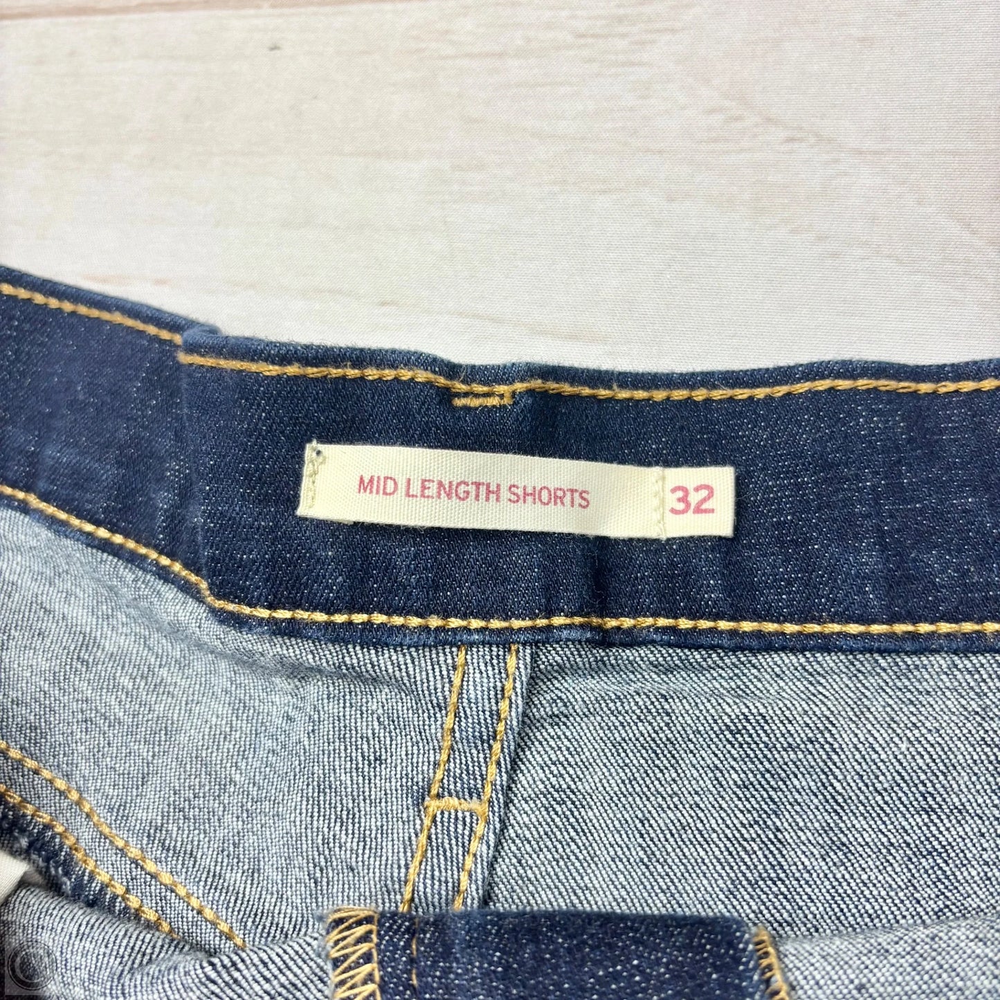 Shorts By Levis In Blue Denim, Size: 14