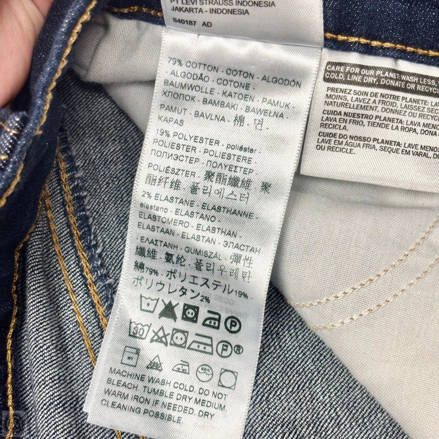 Shorts By Levis In Blue Denim, Size: 14