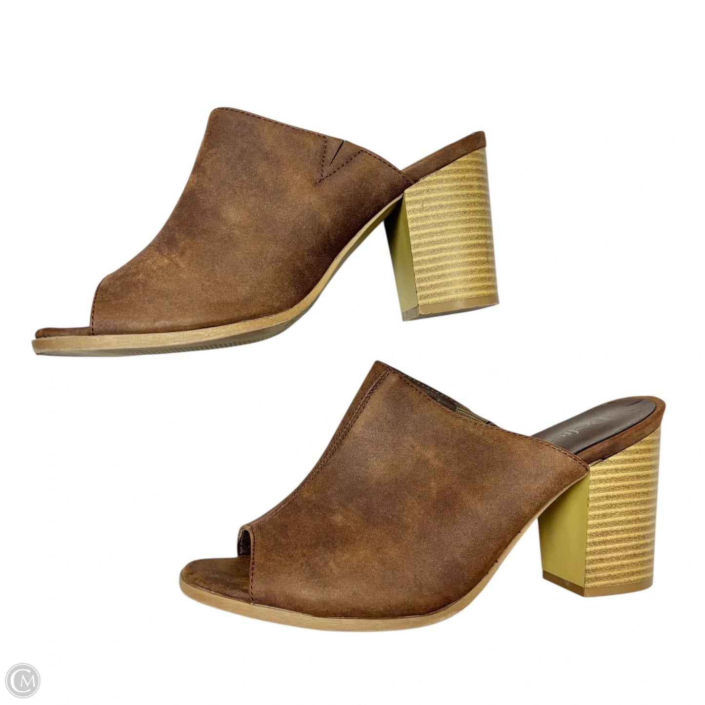 Sandals Heels Block By Refresh In Brown, Size: 10