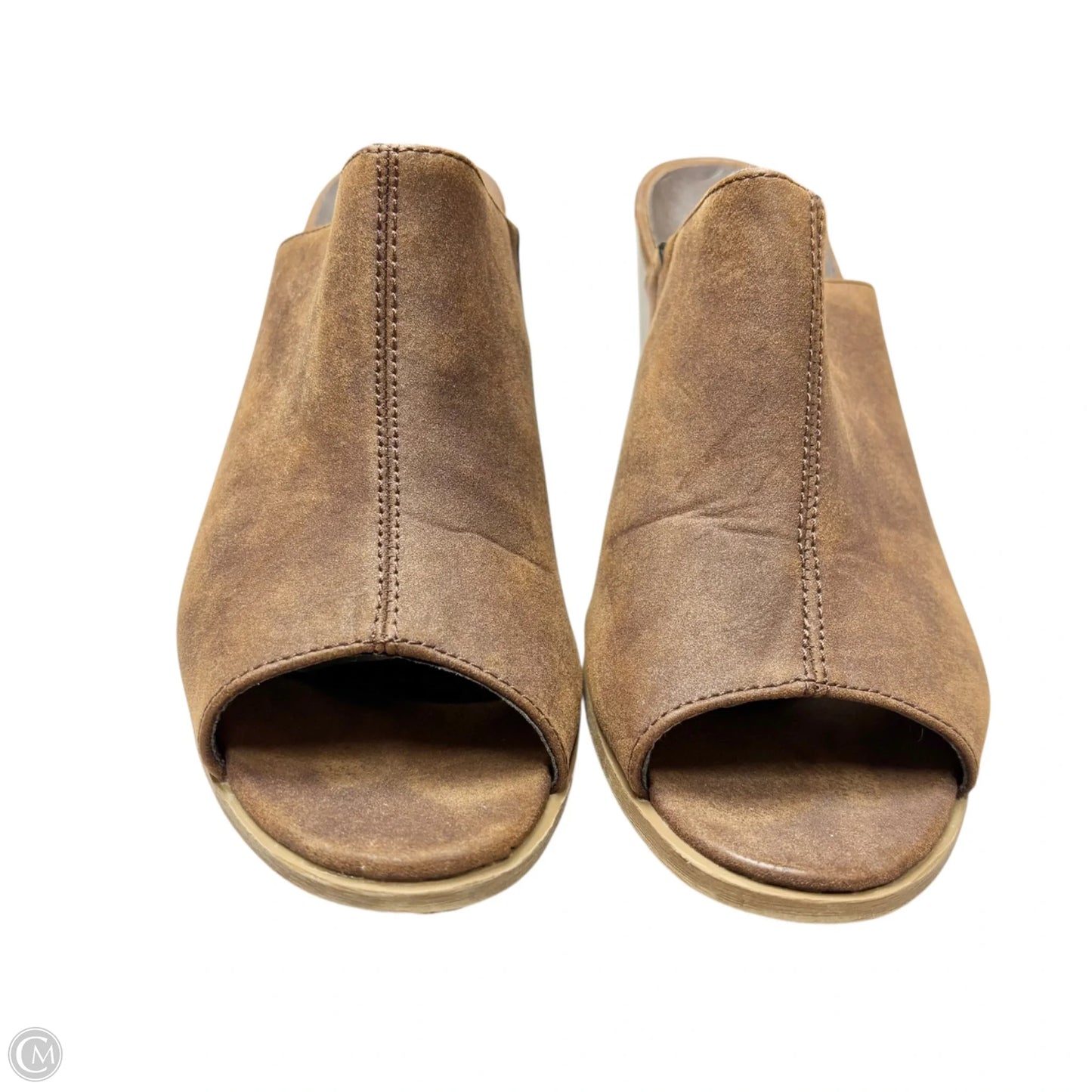 Sandals Heels Block By Refresh In Brown, Size: 10