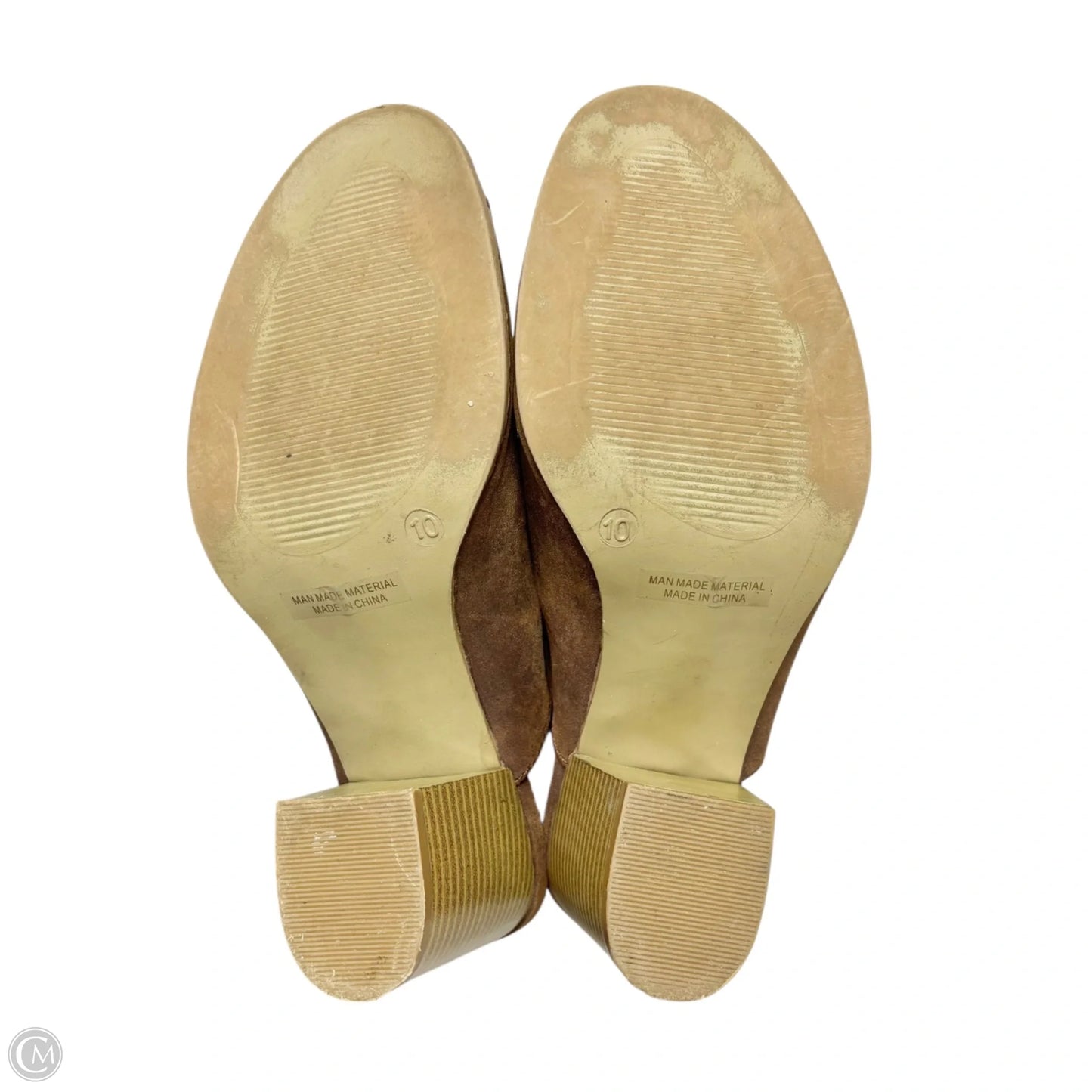 Sandals Heels Block By Refresh In Brown, Size: 10