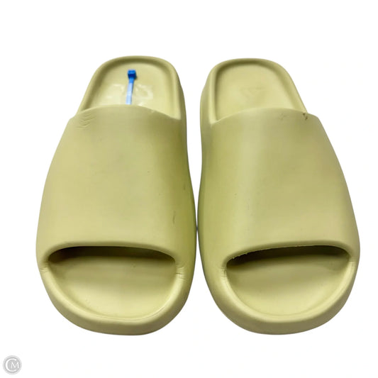Sandals Luxury Designer By Yeezy In Green, Size: 9