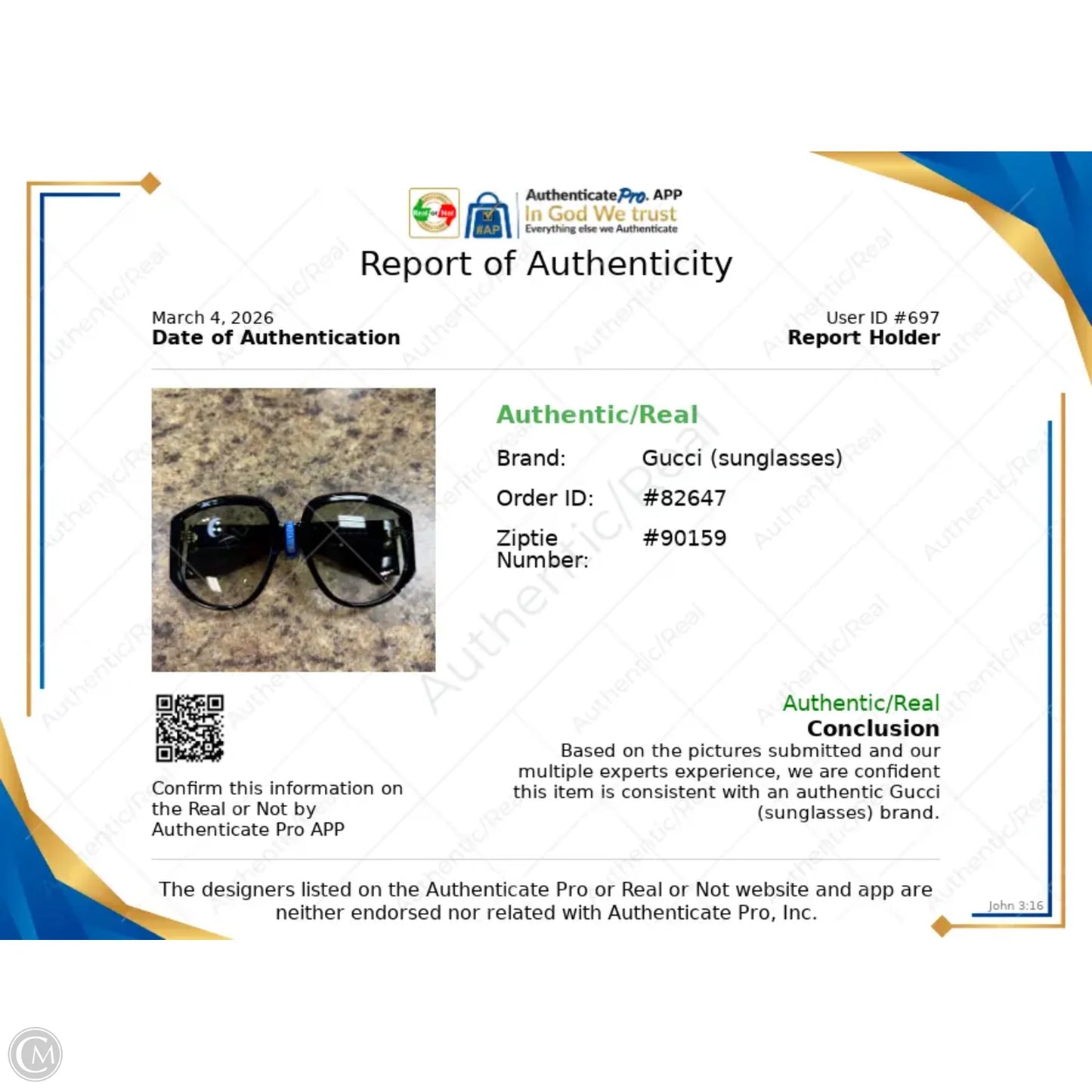 Sunglasses Luxury Designer By Gucci