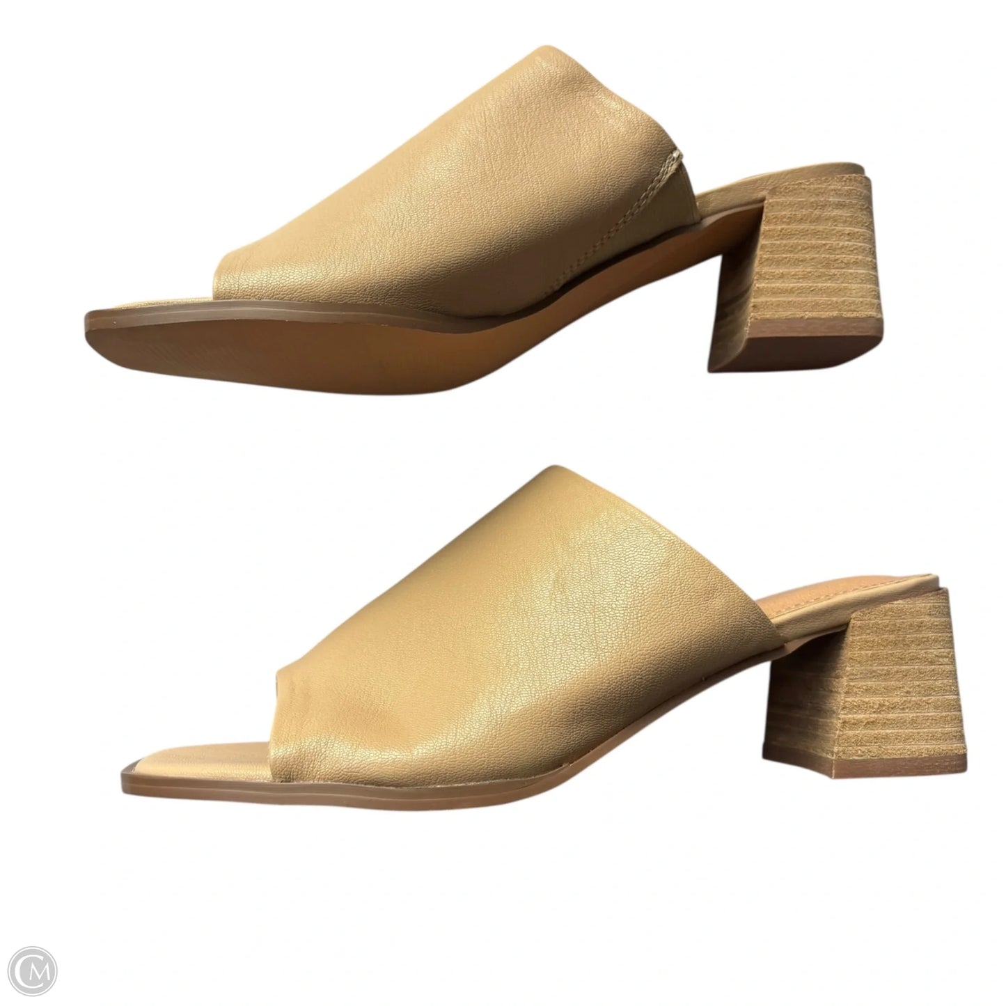 Sandals Heels Block By Joie In Tan, Size: 8