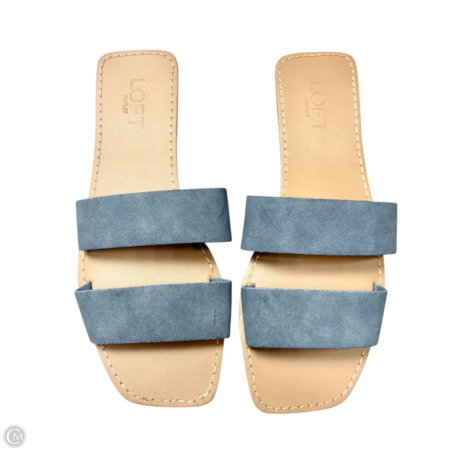Sandals Flats By Loft In Blue, Size: 8