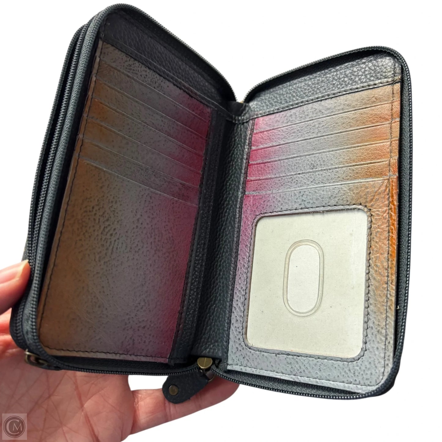 Wallet Leather By Anuschka, Size: Small