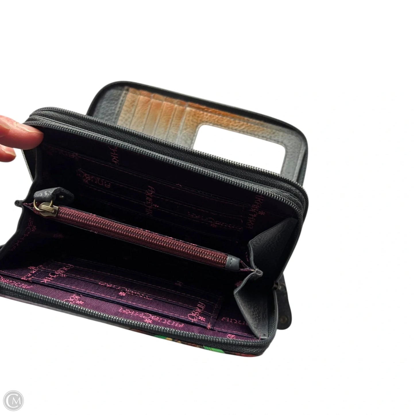 Wallet Leather By Anuschka, Size: Small