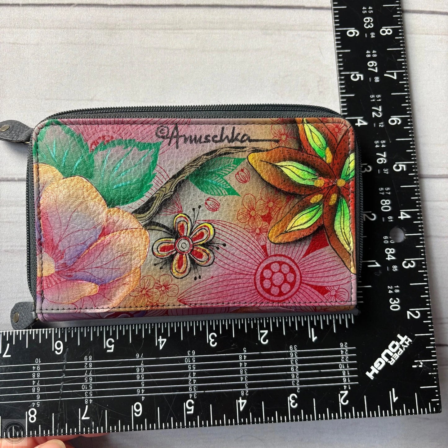 Wallet Leather By Anuschka, Size: Small