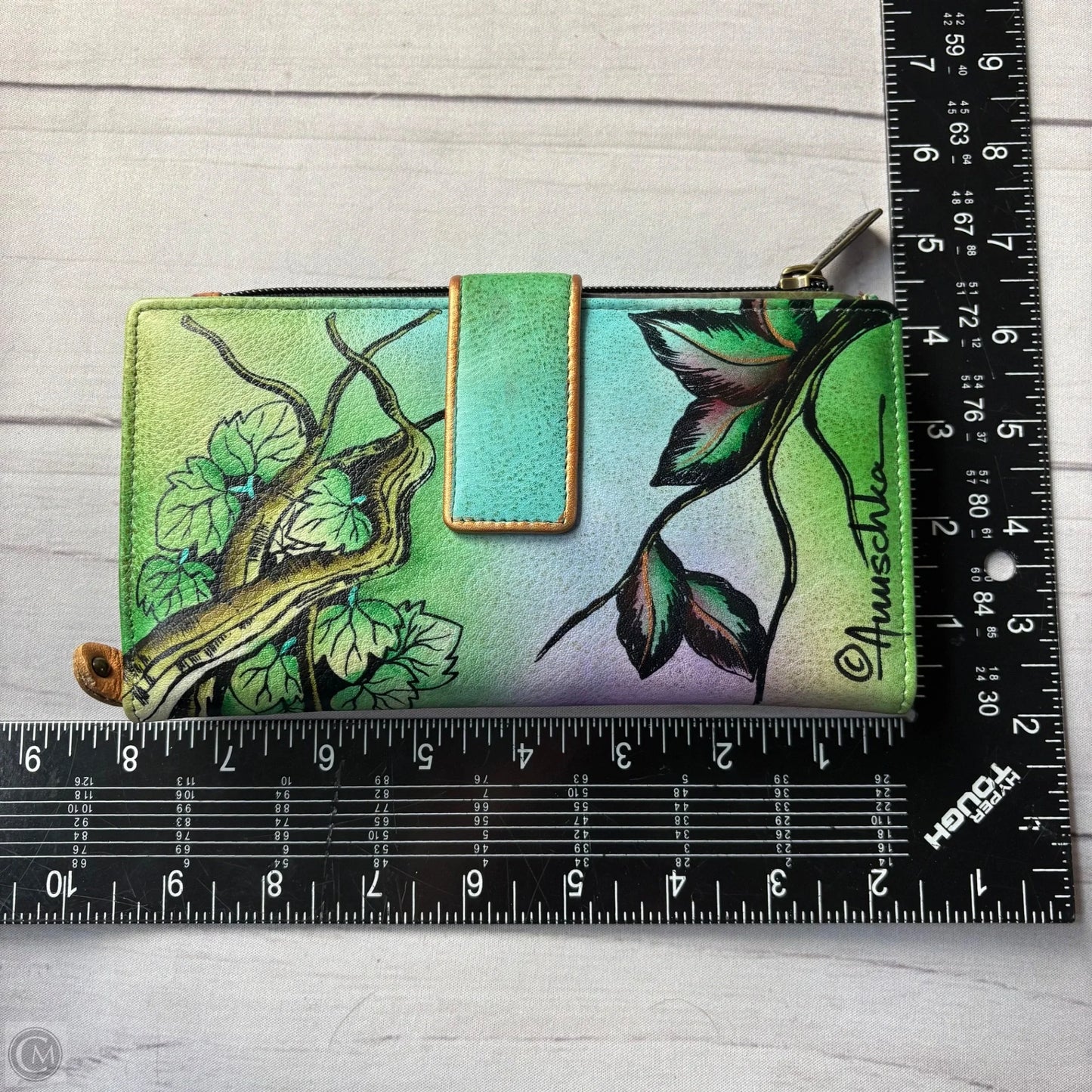 Wallet Leather By Anuschka, Size: Medium