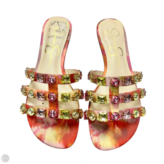 Sandals Flats By Jessica Simpson In Multi-colored, Size: 6