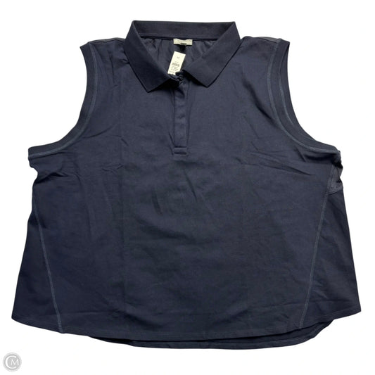 Top Sleeveless By Talbots In Navy, Size: 3x