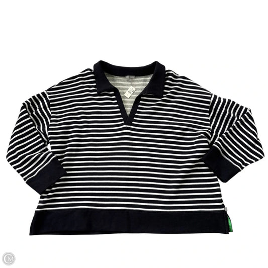 Sweatshirt Collar By Talbots In Striped Pattern, Size: 3x