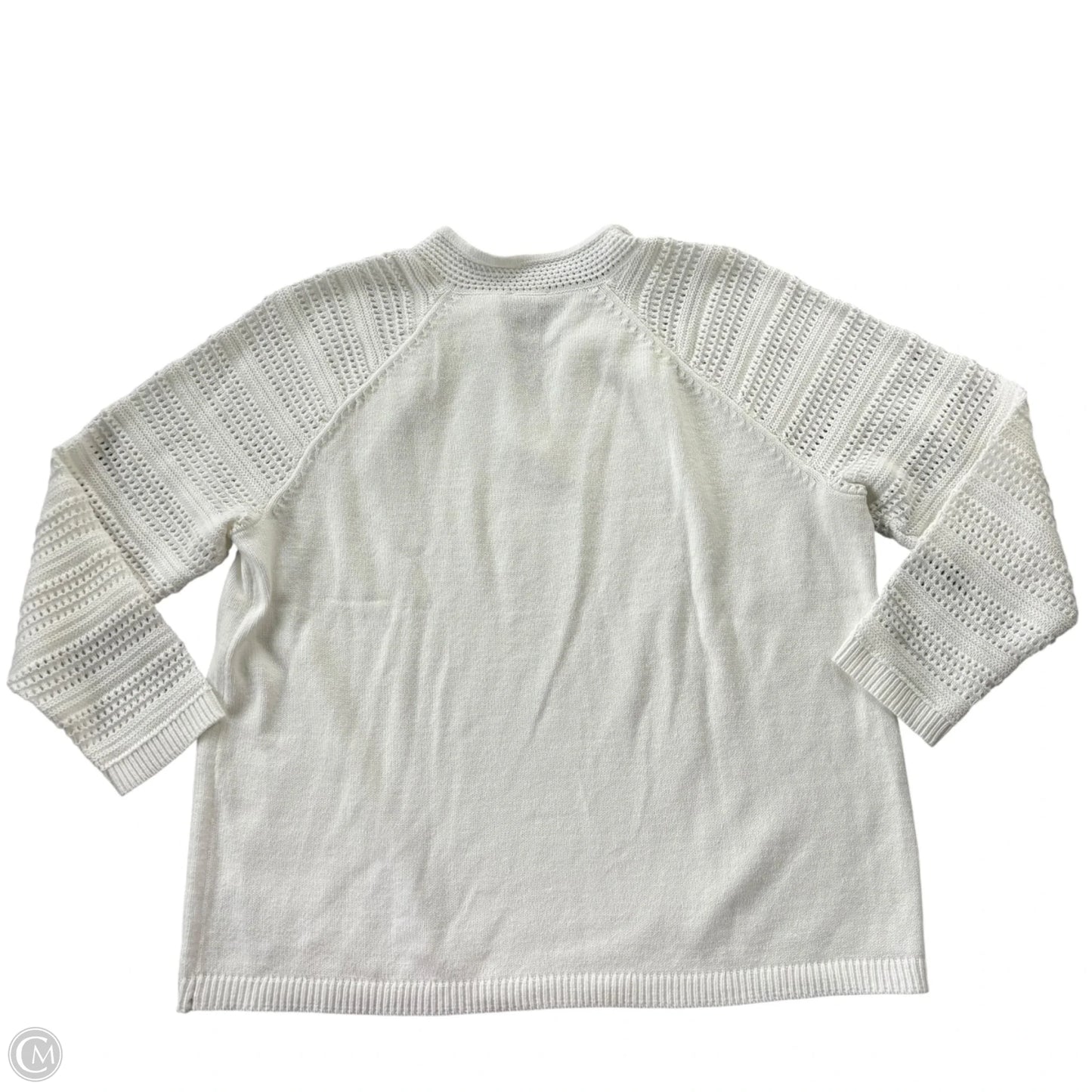 Sweater By Talbots In White, Size: 2x