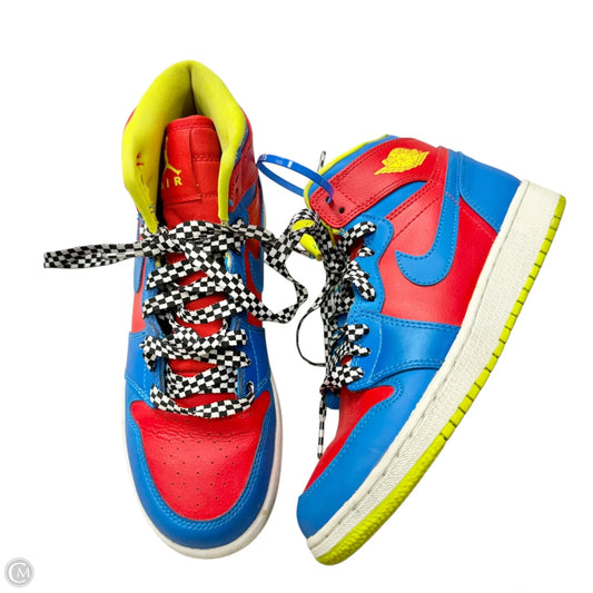 Shoes Luxury Designer By Jordan In Blue & Red, Size: 6.5