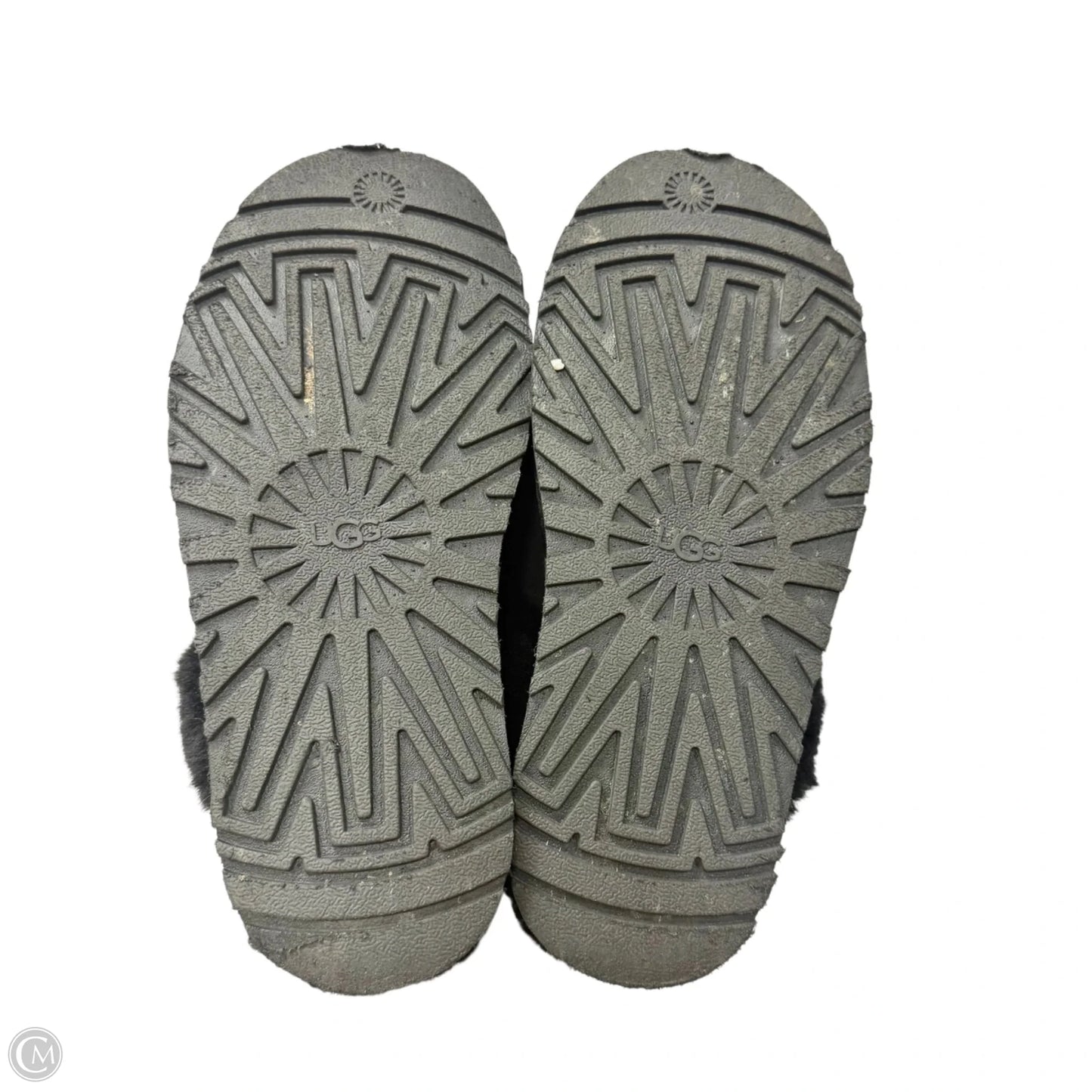 Slippers Designer By Ugg In Black, Size: 6