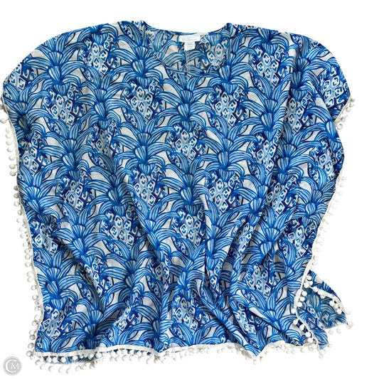 Swimwear Cover-up By Vic & Lou In Blue & White, Size: Osfm