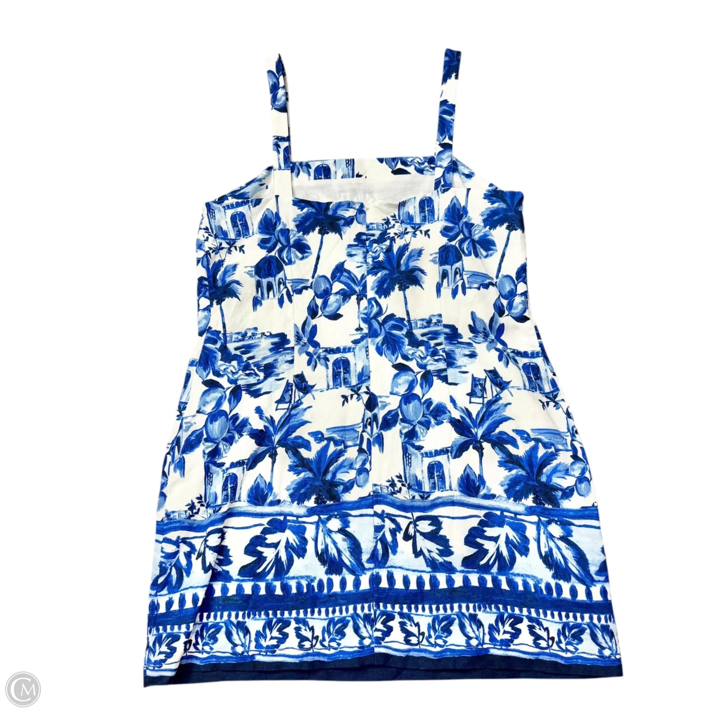 Dress Casual Short By Loft In Blue & White, Size: L