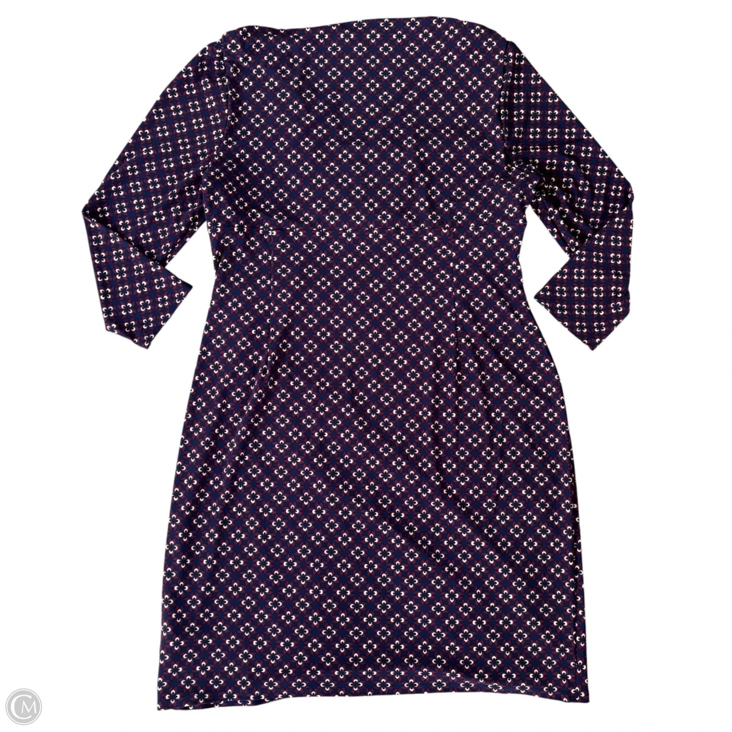 Dress Casual Midi By Lauren By Ralph Lauren In Navy, Size: 1x