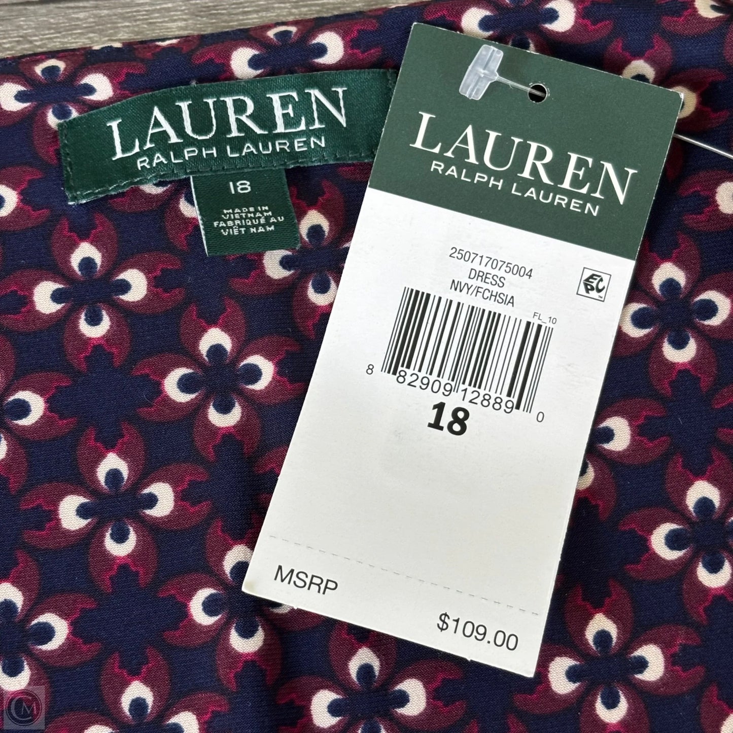 Dress Casual Midi By Lauren By Ralph Lauren In Navy, Size: 1x