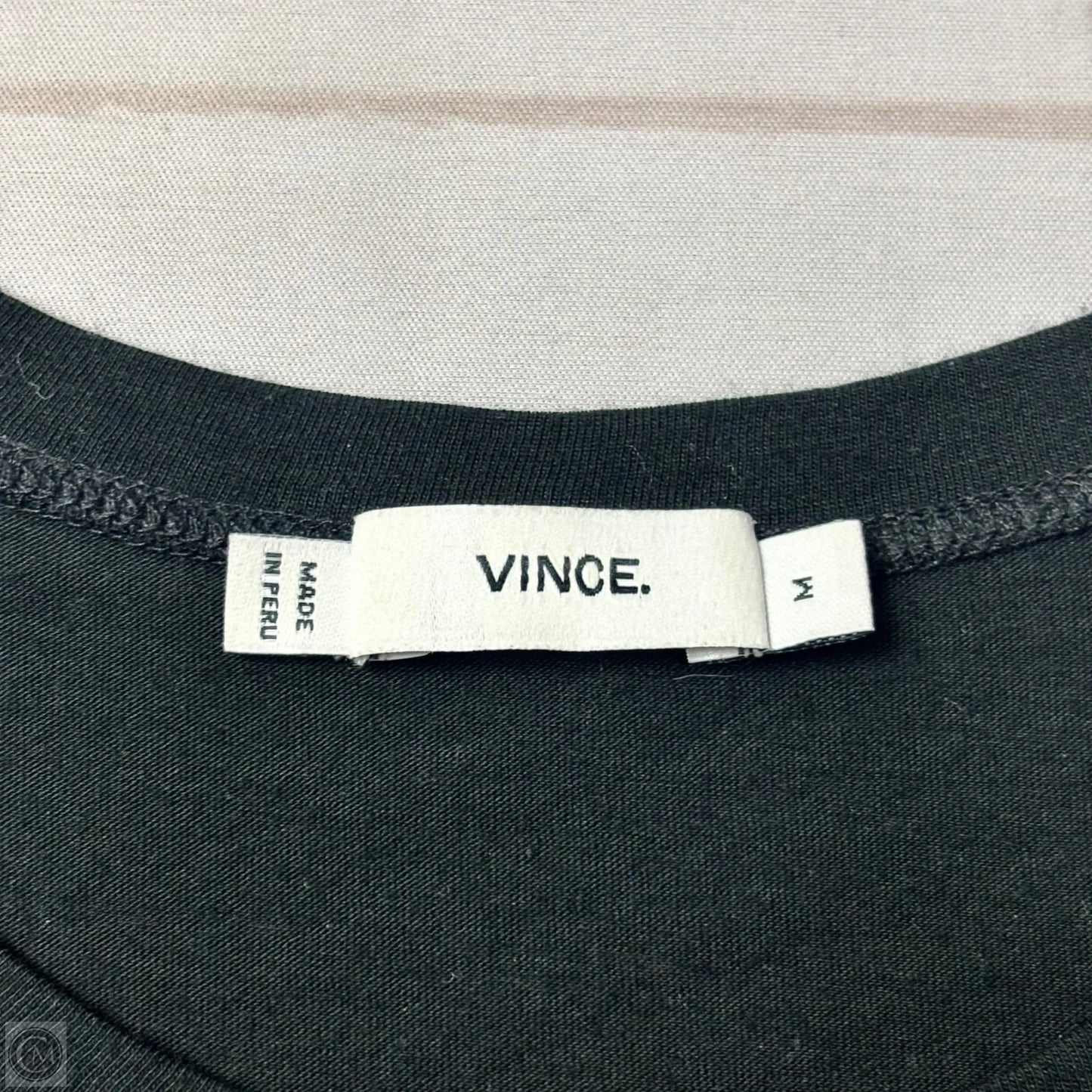 Top Short Sleeve Basic By Vince In Black, Size: M