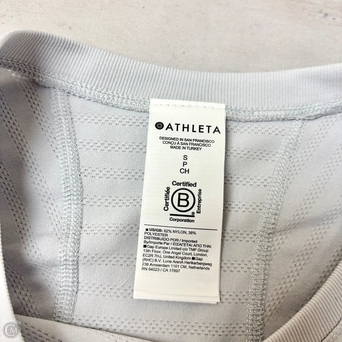 Athletic Top Long Sleeve Crewneck By Athleta In Grey, Size: S