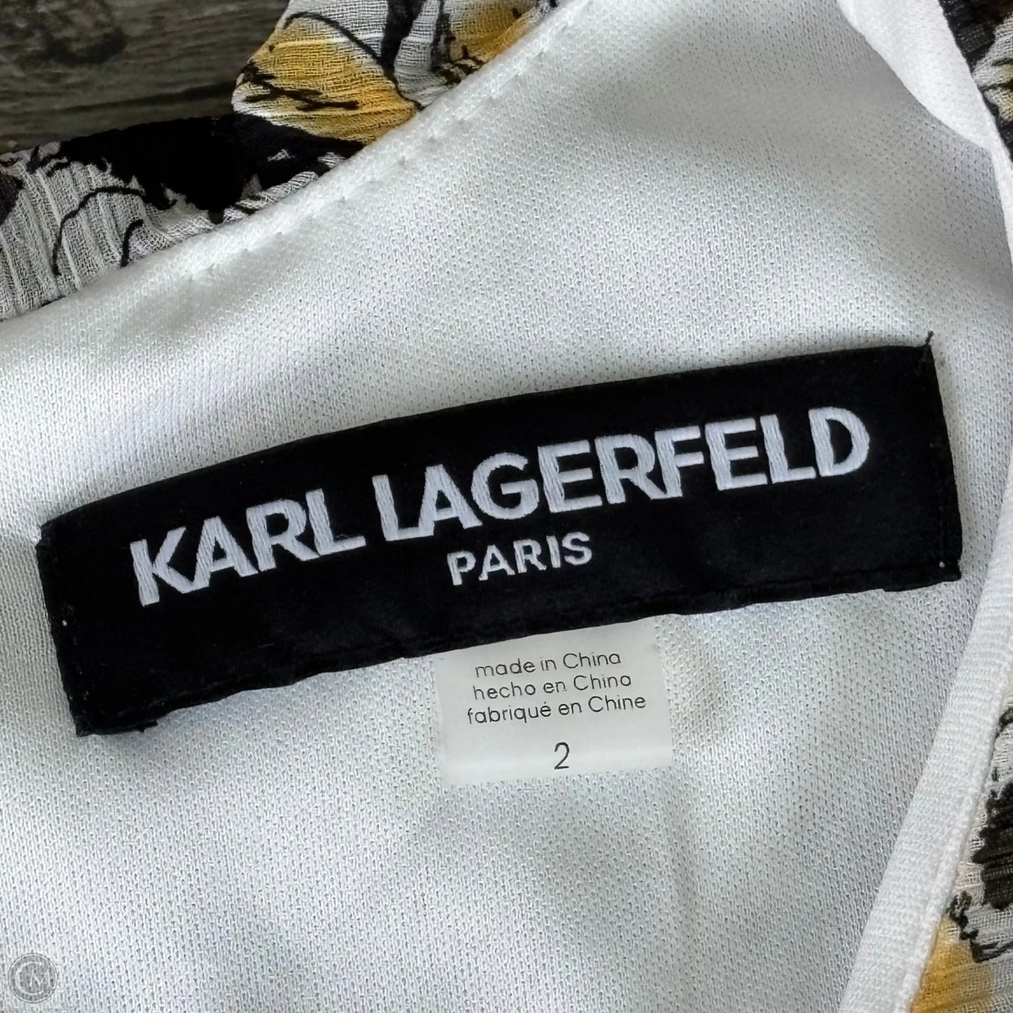 Dress Designer By Karl Lagerfeld In Floral Print, Size: Xs