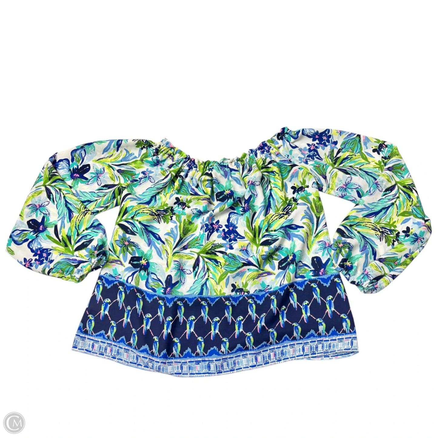 Top Long Sleeve Designer By Lilly Pulitzer In Floral Print, Size: Xxs