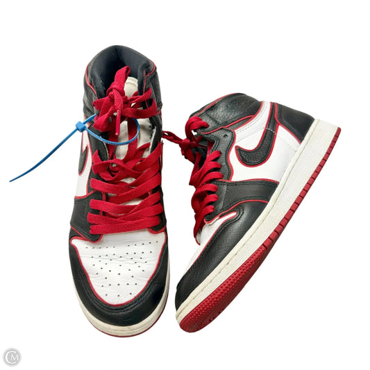 Shoes Luxury Designer By Jordan In Black & Red, Size: 8